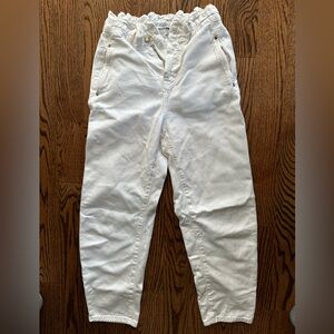 Size 4 Zara White paperbag Jeans.  Lightly worn.